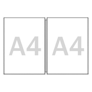 Funda protectora doble para A4, lado estrecho abierto, transparente liso 