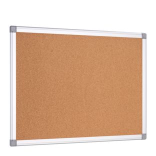 Tablero de corcho con marco de aluminio 60 x 45 cm 