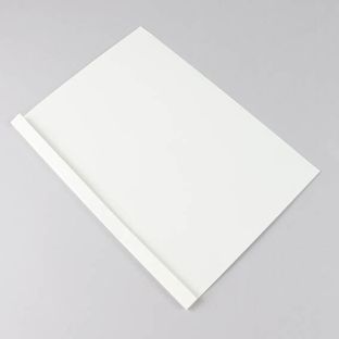 Carpetas térmicas para encuadernación A4, carton de alto brillo, 40 hojas, blanco 4 mm