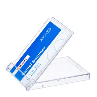 Cajita para calendarios o tarjetas de visita, 92 x 62 x 9 mm, transparente 