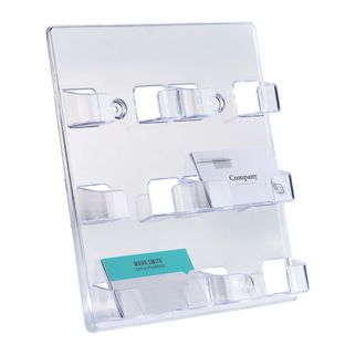 Porta tarjetas de visita de pared, 6 compartimentos 