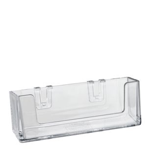 Porta tarjetas de visita Clip, 1 compartimento, formato horizontal, poliestireno, Taymar 