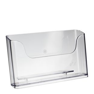 Portafolletos, poliestireno, transparente PTXE 1 x A5  | Formato horizontal 
