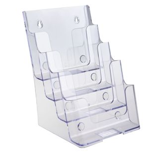 Portafolletos de pared/de pie, poliestireno, transparente PTXC 4 x A5 