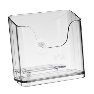 Portafolletos, poliestireno, transparente PTXE 1 x A6  | Formato vertical 