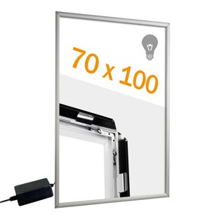 Marco abatible LED, aluminio, B1 