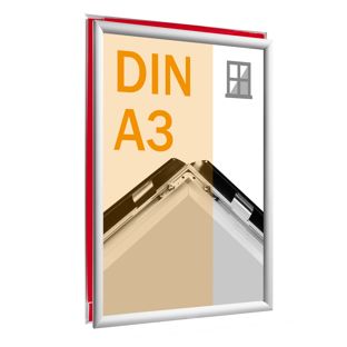 Marco abatible para escaparates A3 plata 