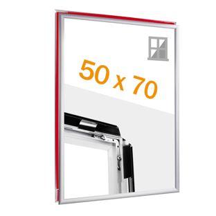 Marco abatible para escaparates, aluminio, B2 plata 