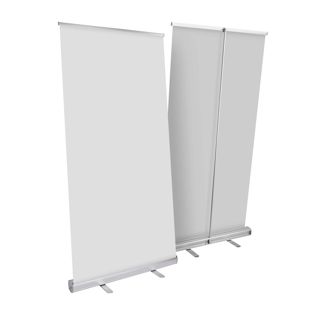 Roll Up Standard, sin impresión, 200 x 100 cm | plata 