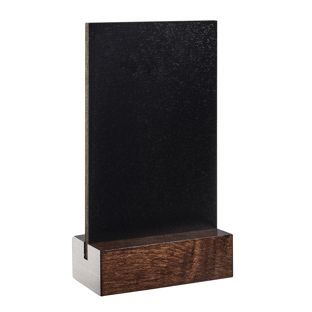 Pizarra de mostrador negro|marrón oscuro  | A6 - 105 x 148 mm 