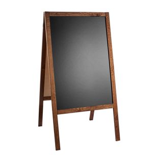 Caballete publicitario WOOD-STOP Lite L, pizarra de 53 x 80 