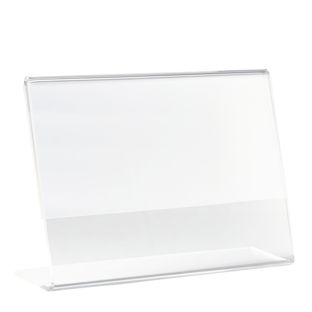 Soporte expositor en L, metacrilato A7  | formato apaisado 