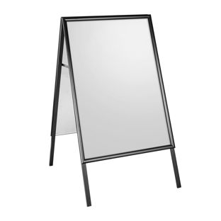 Caballete publicitario A1 Outdoor SOLID-STOP 25 mm | En inglete  | negro 