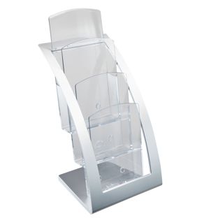 Portafolletos, poliestireno/ ABS, transparente PTXB 3 x null | 1/3 A4