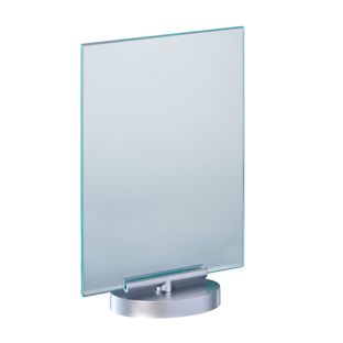 Soporte en T A5, giratorio, metacrilato con aspecto de cristal y base A5