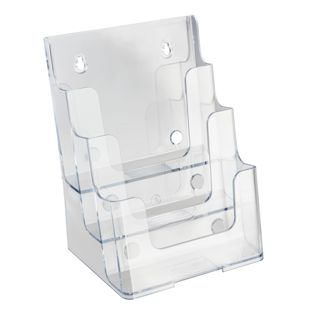 Portafolletos de pared/de pie, poliestireno, transparente PTXC 3 x A5
