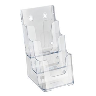 Portafolletos de pared/de pie, poliestireno, transparente PTXC 3 x 1/3 A4