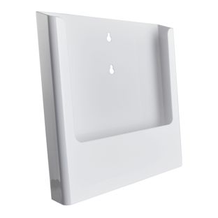 Portafolletos de pared, poliestireno, transparente PTXD, 1 x A4  | blanco 