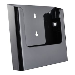 Portafolletos de pared, poliestireno, transparente PTXD, 1 x A5  | negro 