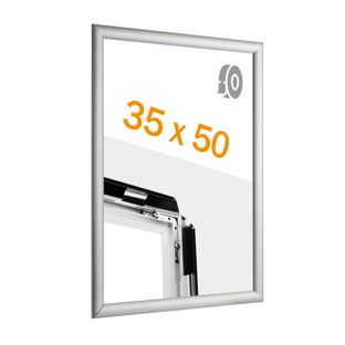 Marco abatible para contenido B3, aluminio, autoadhesivo plata 