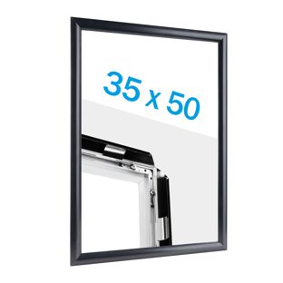 Marco abatible, aluminio, B3 25 mm, negro 