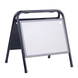 Caballete publicitario de acero A3 STEEL-STOP, horizontal 