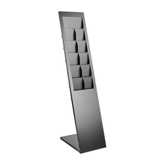 Expositor folletos PLANAR 6x A4 negro 