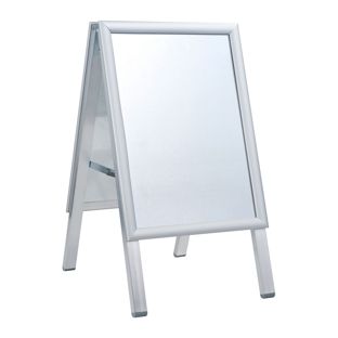 Caballete publicitario SOLID-STOP A3 Outdoor, perfil de 25 mm, esquinas de inglete 
