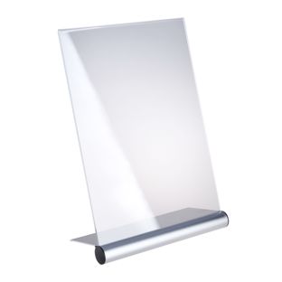 Soporte expositor en L con base de aluminio 