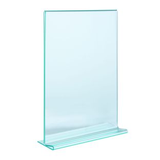 Soporte expositor en T, PMMA (metacrilato), transparente-verde 