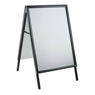 Caballete publicitario A1 Outdoor SOLID-STOP 32 mm | En inglete  | negro 