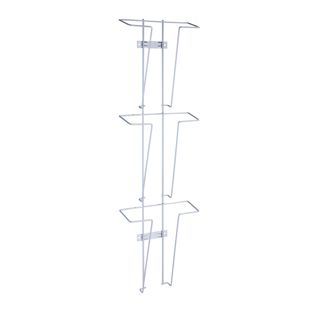 Portafolletos de pared JACKSON de alambre, A4, plata, compartimentos 3 