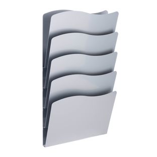 Portafolletos de pared A4 vertical, acero PTXG null