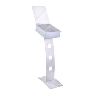 Portafolletos de pie Outdoor HILO con ruedas, 1x A4, metal 