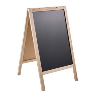Caballete publicitario WOOD-STOP Lite S, pizarra de 44 x 66 