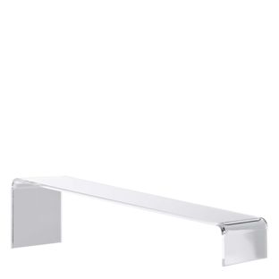Expositor puente, metacrilato, transparente, inclinado 225 x 30-60 x 70 mm