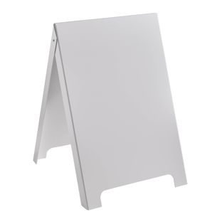 Caballete publicitario PS-STOP para exteriores 50,8 x 80 cm, para rotular con vinilo, blanco 