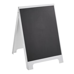 Caballete publicitario PS-STOP 50,8 x 80 cm, con pizarra, blanco 
