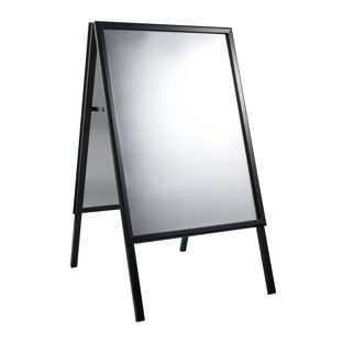 Caballete publicitario A1 SOLID-STOP Pro, 32 mm, esquinas en inglete, junta 