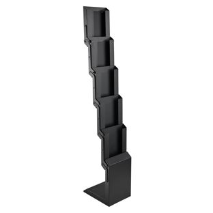 Expositor folletos CONCORD plegable, 5x A4 con bolsa, negro 