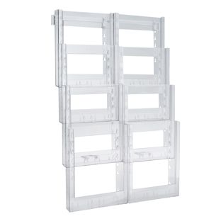 Portafolletos de pared A4 vertical, 8 compartimentos, poliestireno, Taymar 