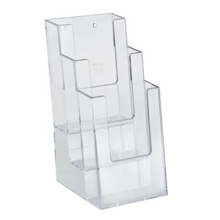 Portafolletos, poliestireno, formato vertical, Taymar 3 x 1/3 A4