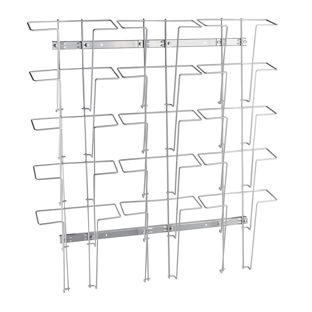 Portafolletos de pared JACKSON de alambre, metal, plata A4  | formato vertical  | 15 