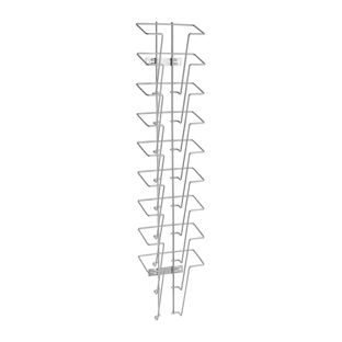 Portafolletos de pared JACKSON de alambre, metal, plata 9 | formato vertical | A5