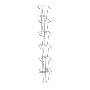 Portafolletos de pared JACKSON de alambre, metal, plata 6 | formato vertical | A6
