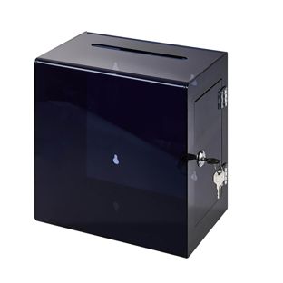 Caja de donaciones con cerradura HQ, metacrilato, 