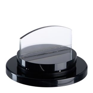 Porta menú giratorio, metacrilato, negro 