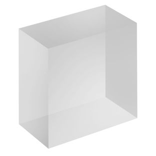 Bloque de metacrilato, transparente 75 x 75 x 50 mm