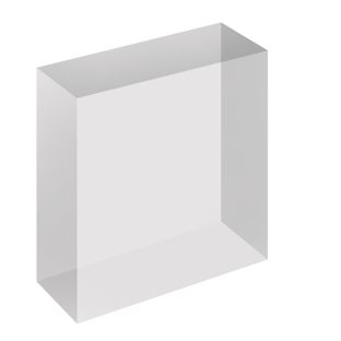 Bloque de metacrilato, transparente 100 x 100 x 40 mm