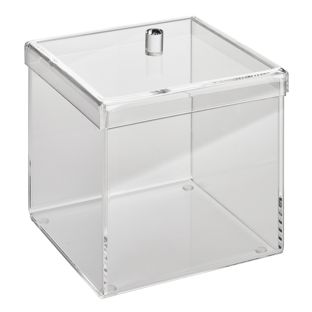 Caja de metacrilato con tapa 160 x 160 x 160 mm | tapa que cubre los bordes